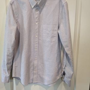 Everlane light blue and white stripe button up
